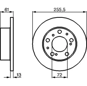 Brzdový kotouč Brzdový Kotouč; Přední BOSCH (0986478067)
