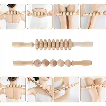 DŘEVĚNÁ MASÁŽNÍ SADA 7 DÍLŮ PROTI CELULITIDĚ A NA LYMFU MADEROTERAPIE