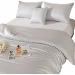 POVLEČENÍ Z BAMBUSOVÉHO VLÁKNA S LEMEM ŠEDÉ 160x200 + 2 POVLEČENÍ NA POLŠTÁŘ 70x80