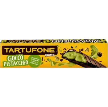 Čokoláda Motta Tartufone Hořká čokoláda s pistáciovou náplní (Barra Cioccopistacchio) 150g