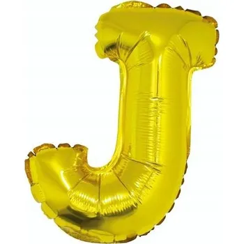 Balónek BALÓNEK PÍSMENO J ZLATÝ 14'' 36cm