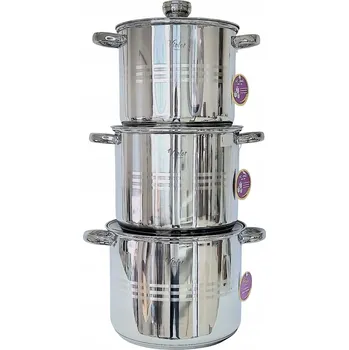 Hrnec Sada hrnců 6 kusů Violet hrnců nerezová ocel