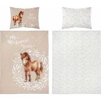 Povlečení Sada povlečení Detexpol 100 x 135 cm béžová