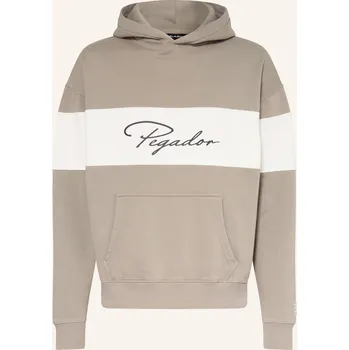 Pánská mikina Pegador Pánská Oversized Mikina S Kapucí Volos, šedá / bílá /...