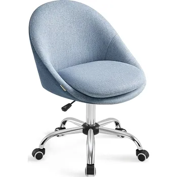 SONGMICS Otočná kancelářská židle, 58×58×(83-93)cm, modrá Kancelářské křeslo Home Office