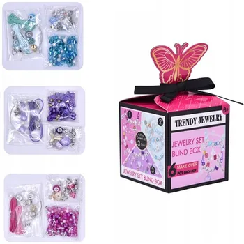 Dětské navlékací korálky UMĚLECKÁ Hračka pro dívky Korálky NÁRAMKY Rozvíjí kreativitu