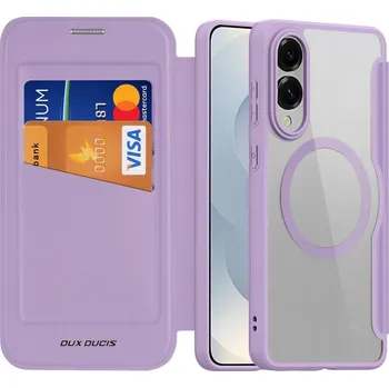 Pouzdro na mobilní telefon Pouzdro s klopou Dux Ducis pro Samsung Galaxy S25 Edge fialové