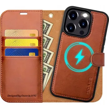 Pouzdro na mobilní telefon Pouzdro s klopou OCASE pro Apple iPhone 15 Pro Max, hnědé