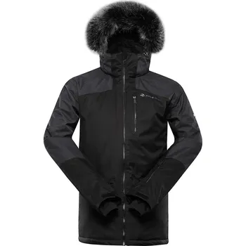 ALPINE PRO Pánská lyžařská bunda s membránou ptx OLAD ČERNÁ|ŠEDÁ