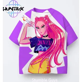 Dívčí oblečení KPop Demon Hunters (Lovkyně démonů) KPop Demon Hunters dětské tričko s potiskem Motiv: tao202548, Velikost: 140