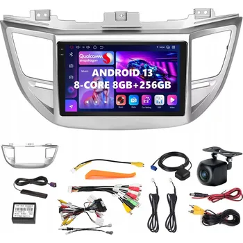Mobilní telefon ANDROID 13 RÁDIO HYUNDAI TUCSON 2015-2018 s CARPLAY a ANDROID AUTO, SIM, 8GB RAM / 256GB ROM
