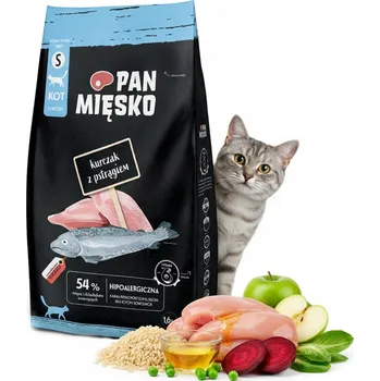Krmivo pro kočku Suché krmivo pro kočky Pan Mięsko kuře s pstruhem hypoalergenní 1,6 kg S
