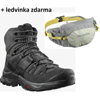 Pánská treková obuv Salomon Quest 4 GTX magnet/black 412926 pánské nepromokavé trekové boty + ledvinka zdarma - 44 EUR