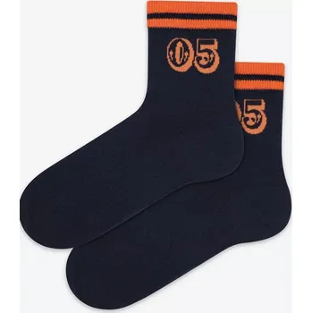 Pánské ponožky CHLAPECKÉ VZOROVANÉ PONOŽKY 6-11 LET W,023 Námořnictvo 30-32