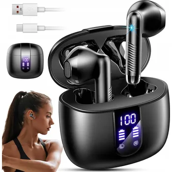 Sluchátka BEZDRÁTOVÁ SLUCHÁTKA DO UŠÍ BLUETOOTH 5.3 DLOUHÁ VÝDRŽ BATERIE