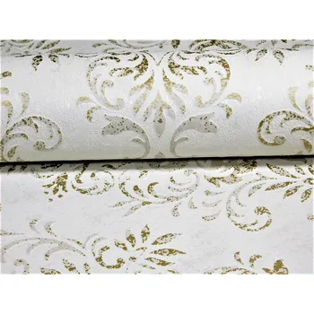 Tapeta Vinylová tapeta na vliesu glamour béžovo-zlatý ornament strukturovaná AS