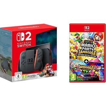 Herní konzole Nintendo Herní konzole Nintendo SWITCH 2 + Mario Kart™ World Bundle - černá + Hra Nintendo SWITCH 2 Super Mario Party Jamboree + Jamboree TV