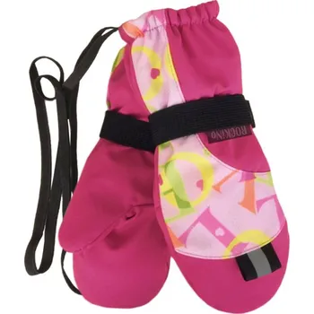 Rukavice ROCKINO Softshellové zateplené rukavice s palečkem, růžové Velikost: vel.2