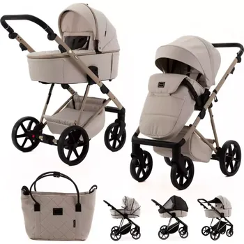 Kočárek ADAMEX Kočárek kombinovaný Delta Natura Vanilla