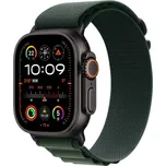 Apple Watch Ultra 2 GPS + Cellular 49mm pouzdro z černého titanu - tmavě zelený alpský tah - L (MX4T3CS/A)