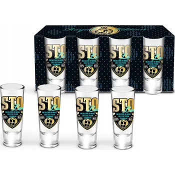 Sklenice Sklenice na vodku SET DÁREK skleněné 100 let