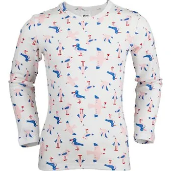 Dívčí tričko Pleas Dětské tričko s dlouhým rukávem bílá 3 116 (183841-193-116)