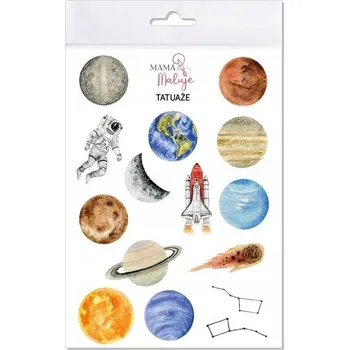 Tetování Voděodolné tetování pro děti, sada tetování Mama Maluje, 14 ks
