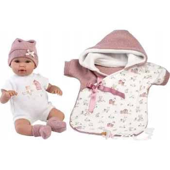 Panenka Llorens 63650 New Born - realistická panenka miminko se zvuky a měkkým látkovým tělem - 36 cm