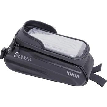 Horské kolo Vodotěsná brašna na rám s kapsou na mobil - Černá, 1 litr