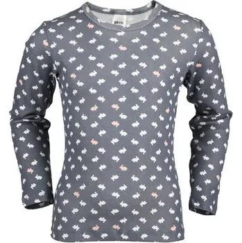 Dívčí oblečení Pleas Dětské tričko s dlouhým rukávem šedá 140 (183841-200-140)