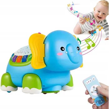 Hračka pro nejmenší UČÍCÍ SE LEZENÍ UTÍKAJÍCÍ HRAČKA SLON INTERAKTIVNÍ