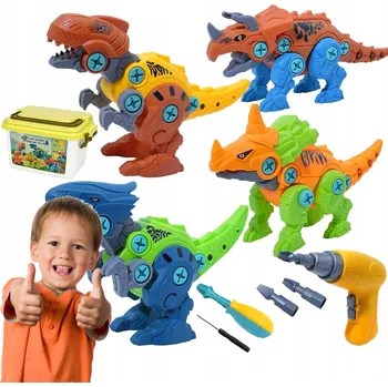 ostatní stavebnice KREATIVNÍ STAVEBNICE DINOSAUŘI PRO ŠROUBOVÁNÍ SADA VRTAČKA