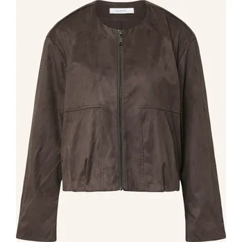 Comma Dámská Bunda V Koženém Vzhledu, tmavě hnědá, 40