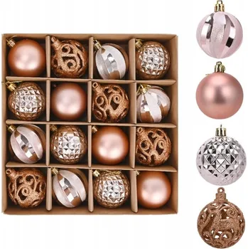 Vánoční dekorace Sady vánočních vánoční koule 5 cm, 16 ks