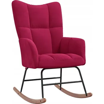 Křeslo Sametové křeslo s čtvercovým prošíváním, vínově červené, 61x78x98 cm