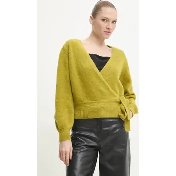 Dámský svetr Vlněný svetr Answear.LAB zelená barva H150.flk 71X, vel. S