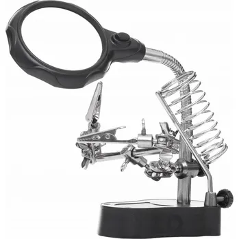 Držák / lupa s LED osvětlením pro pájení - třetí ruka KD10455