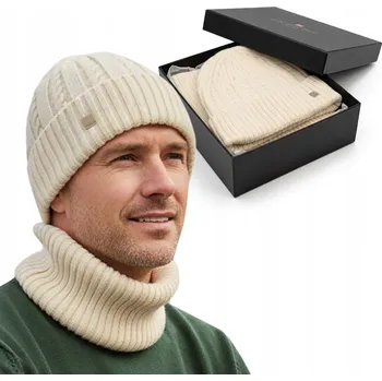 Čepice Pako Jeans sada čepice a nákrčník (rolák) univerzální velikost bílá