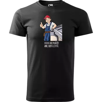 Sablio Tričko s potiskem Ano, jsem klempíř - černé 5XL