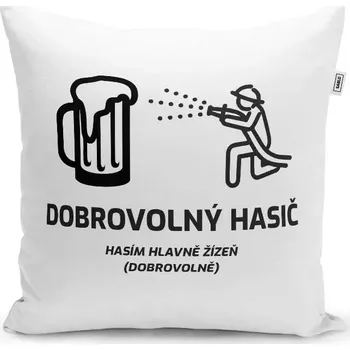 Polštář Sablio Polštář Dobrovolný hasič: 40x40 cm