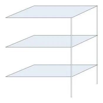 Dílenský regál Kovový regál Andras, přístavbový, 200 x 150 x 80 cm, 1 200 kg, 3 police, pozink