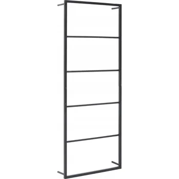 Věšák Černý ocelový věšák na ručníky, 45 x 10 x 115 cm