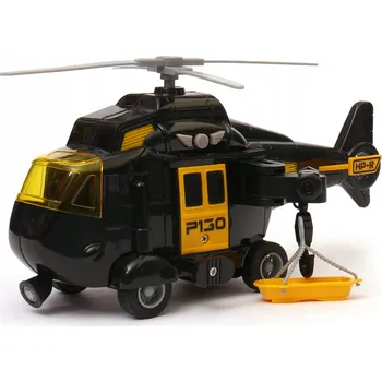 autíčko Policejní helikoptéra se světlem, zvukem a navijákem - modrá