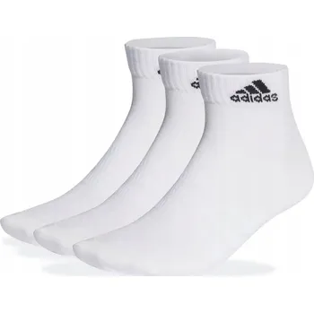 Ponožky adidas bílé bavlněné bez gumičky 3 páry velikost 46 a větší