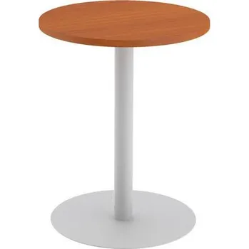 Konferenční stolek Kruhový konferenční stůl Abonent, 60 x 75 cm, dezén třešeň Oxford