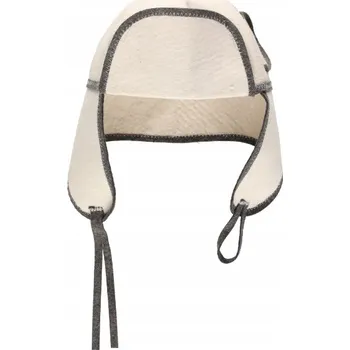 Filcová čepice do sauny, ochranný klobouk 4Living, bílá pilotka, unisex