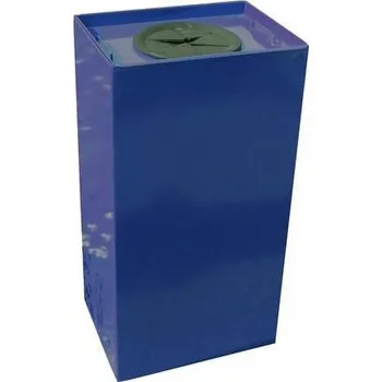 Odpadkový koš Kovový odpadkový koš Unobox na tříděný odpad, objem 100 l, modrý