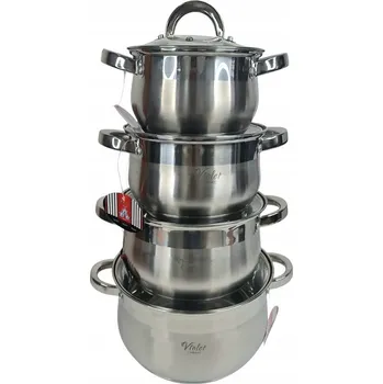 HRNCE VIOLET SADA HRNCŮ OCELOVÝCH, Ø14/16/18/20/22/24cm, ocel