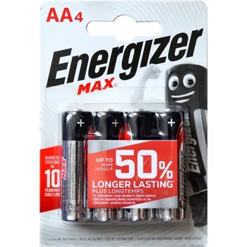 Článková baterie Alkalická baterie Energizer AA (R6) 4 ks