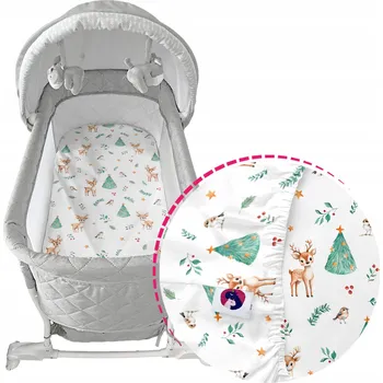 Prostěradlo Bavlna Prostěradlo do postýlky Milly Mally Dream On 82x40 se zimními vzory